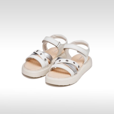 Open sandals SANDAL KODETTE GIRL White - image number 1 | GEOX