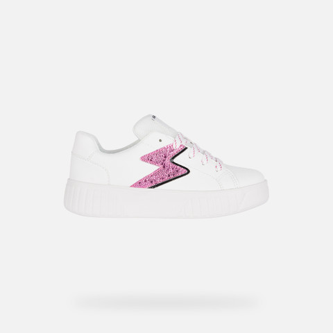 Low Top Sneakers MIKIROSHI GIRL White/Fuchsia - image number 1 | GEOX