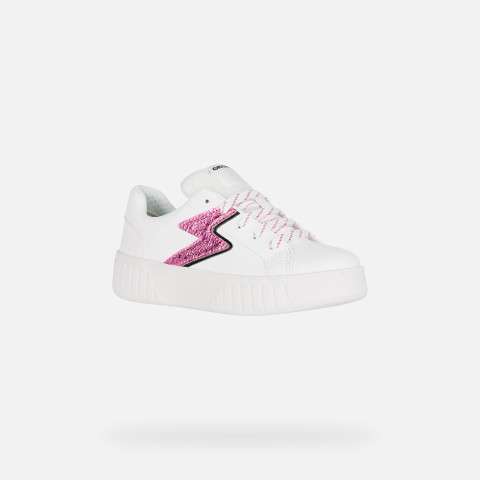 Low Top Sneakers MIKIROSHI GIRL White/Fuchsia - image number 2 | GEOX