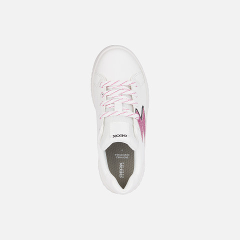Low Top Sneakers MIKIROSHI GIRL White/Fuchsia - image number 5 | GEOX