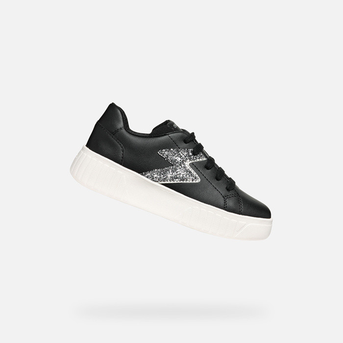 Low top sneakers MIKIROSHI GIRL Black/Dark Silver | GEOX