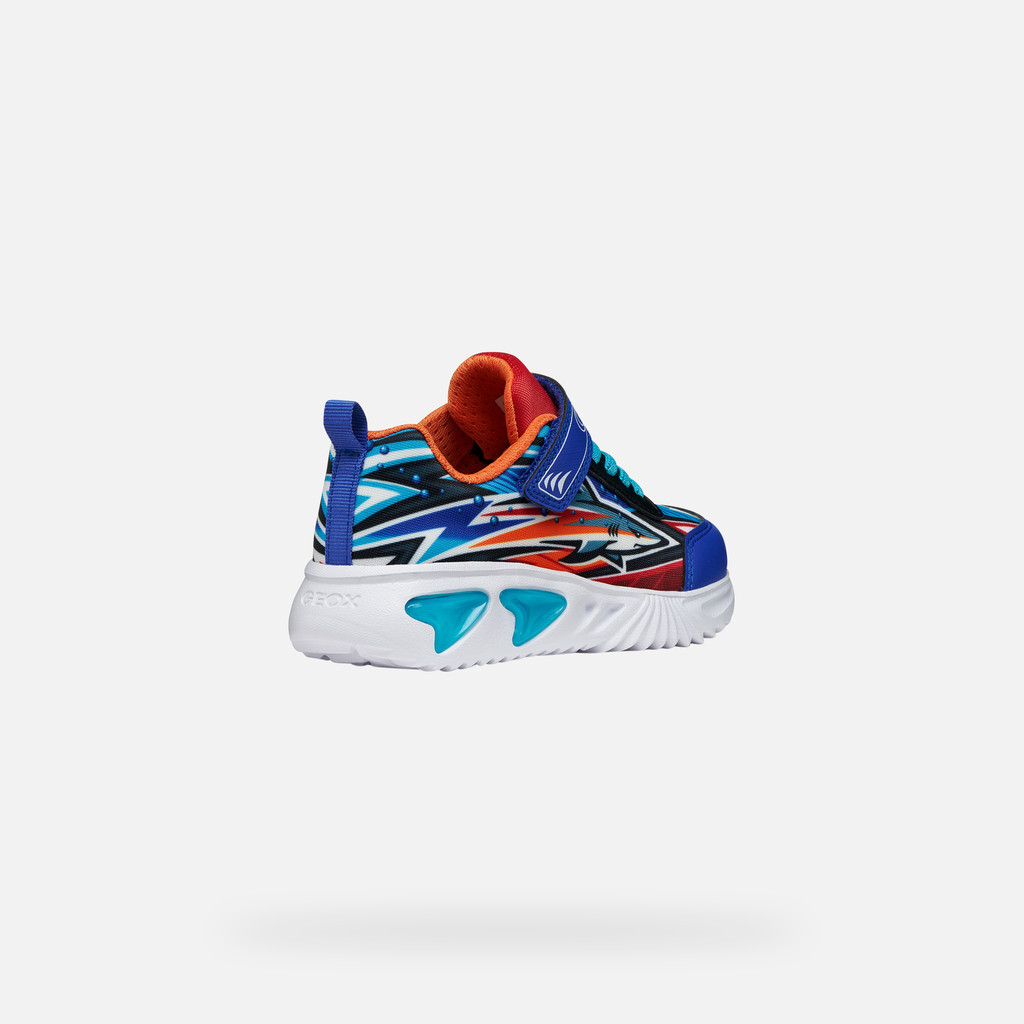 Shoes with lights ASSISTER BOY Royal/Orange - image number 5 | GEOX