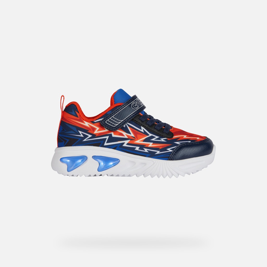 Shoes with lights ASSISTER BOY Navy/Orange - image number 1 | GEOX