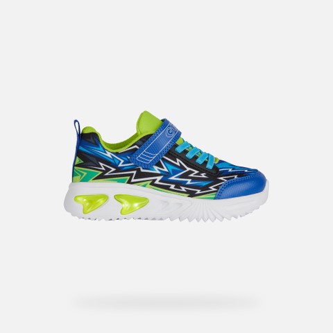 Shoes with lights ASSISTER BOY Royal/Lime - image number 1 | GEOX