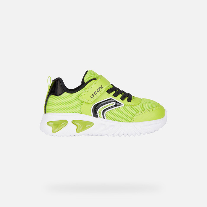 Shoes with lights ASSISTER BOY Lime/Black | GEOX