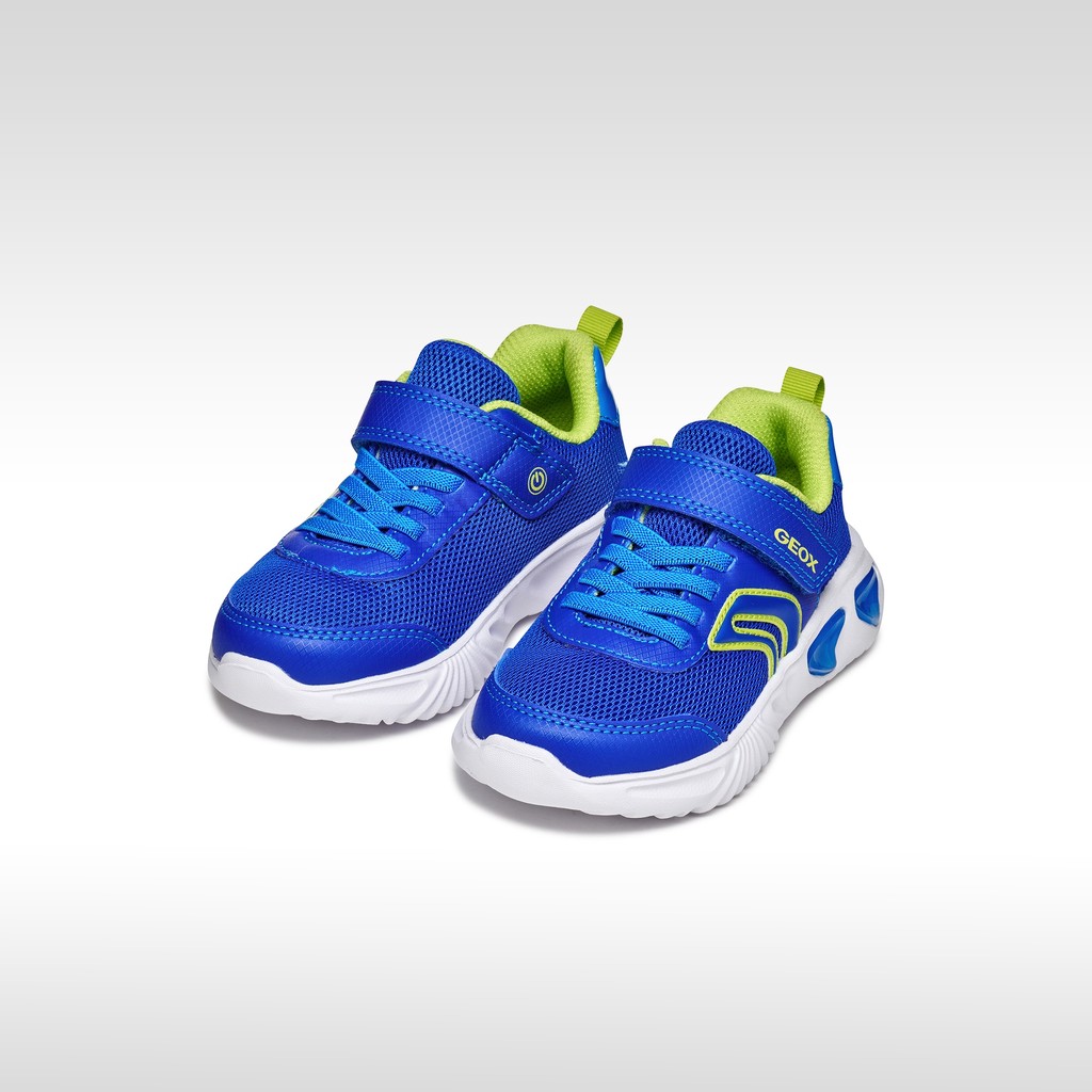 Chaussures avec lumi&egrave;res ASSISTER GAR&Ccedil;ON Bleu roi/Citron vert - image number 1 | GEOX