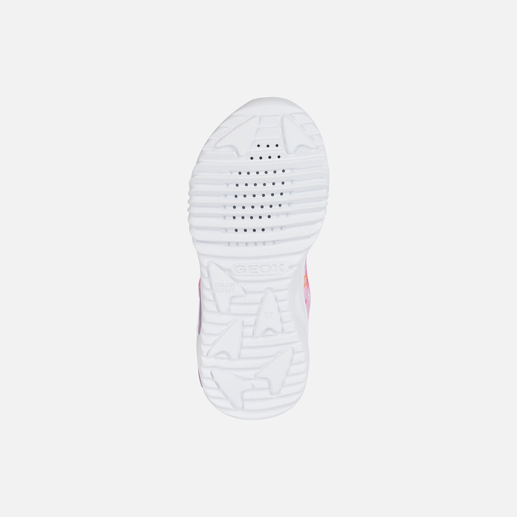 Baskets Geox Assister Girl - Avec Lumières, Respirantes, Légères - Pour Fille, Idéales Pour Le Quotidien