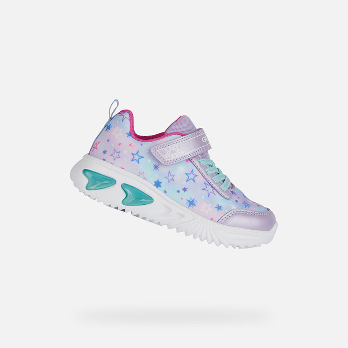 Shoes with lights ASSISTER GIRL Lilac/Watersea | GEOX