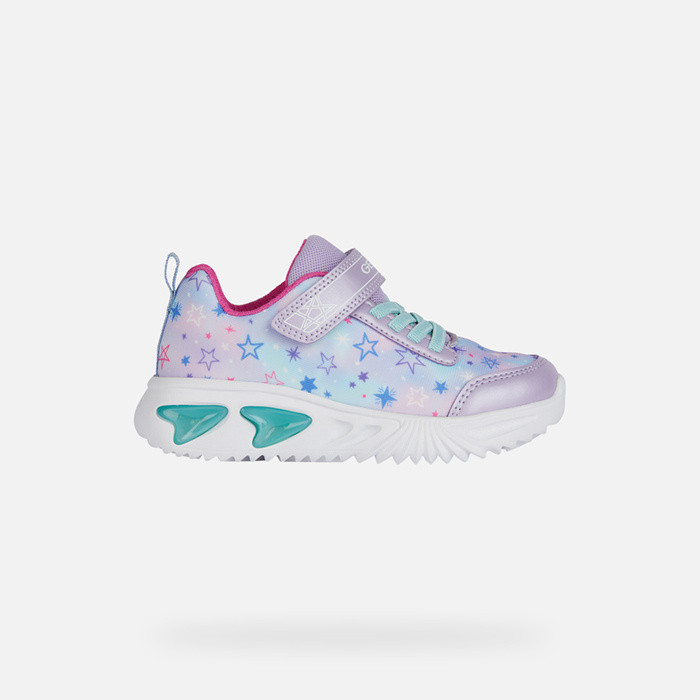 Shoes with lights ASSISTER GIRL Lilac/Watersea | GEOX