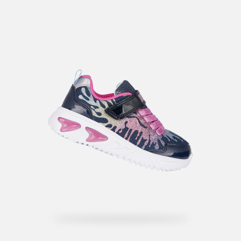 Shoes with lights ASSISTER GIRL Navy/Multicolor - image number 0 | GEOX