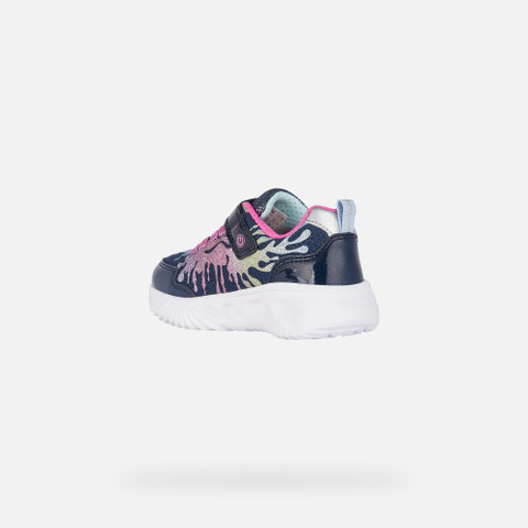 Shoes with lights ASSISTER GIRL Navy/Multicolor - image number 3 | GEOX