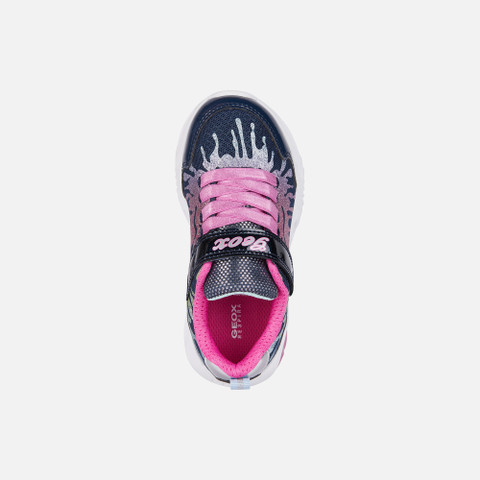 Shoes with lights ASSISTER GIRL Navy/Multicolor - image number 5 | GEOX
