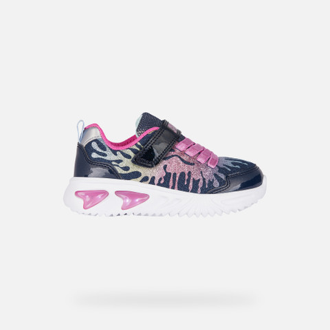 Shoes with lights ASSISTER GIRL Navy/Multicolor - image number 7 | GEOX