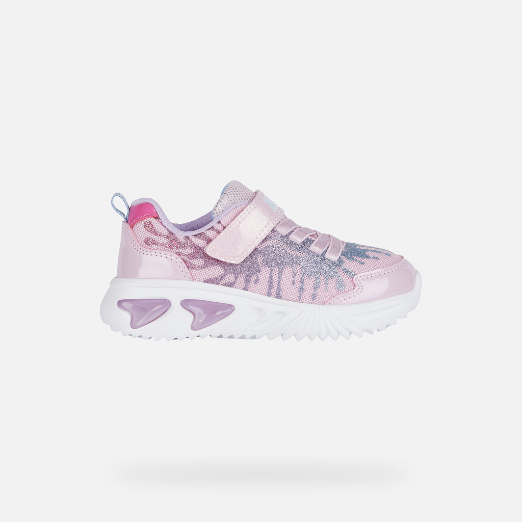 Shoes with lights ASSISTER GIRL Pink/Sky - image number 1 | GEOX