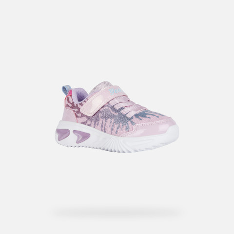 Shoes with lights ASSISTER GIRL Pink/Sky - image number 2 | GEOX