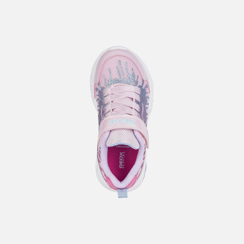 Shoes with lights ASSISTER GIRL Pink/Sky - image number 5 | GEOX
