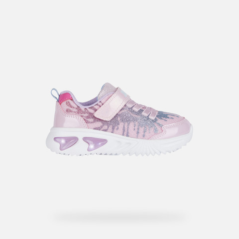 Shoes with lights ASSISTER GIRL Pink/Sky - image number 7 | GEOX