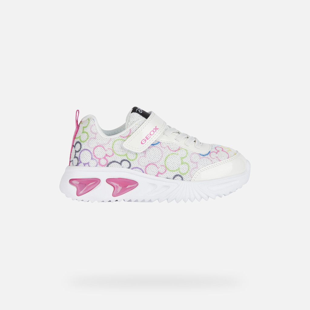 Geox® ASSISTER: Kids's white Sneakers Minnie | Geox® DISNEY