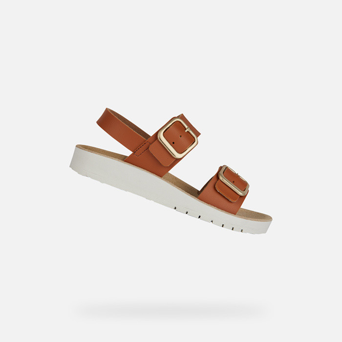 Sandales ouvertes SANDAL COSTAREI FILLE Biscuit | GEOX
