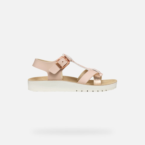 Open sandals SANDAL COSTAREI GIRL Light rose/Rose gold - image number 1 | GEOX