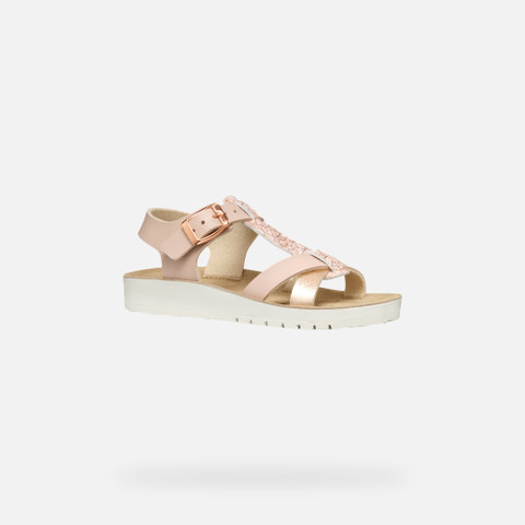 Open sandals SANDAL COSTAREI GIRL Light rose/Rose gold - image number 2 | GEOX