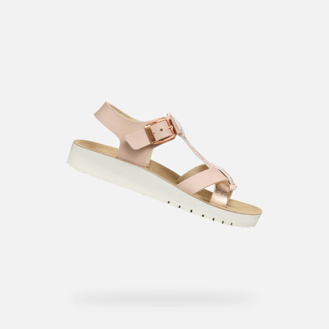 Open sandals SANDAL COSTAREI GIRL Light rose/Rose gold - image number 0 | GEOX