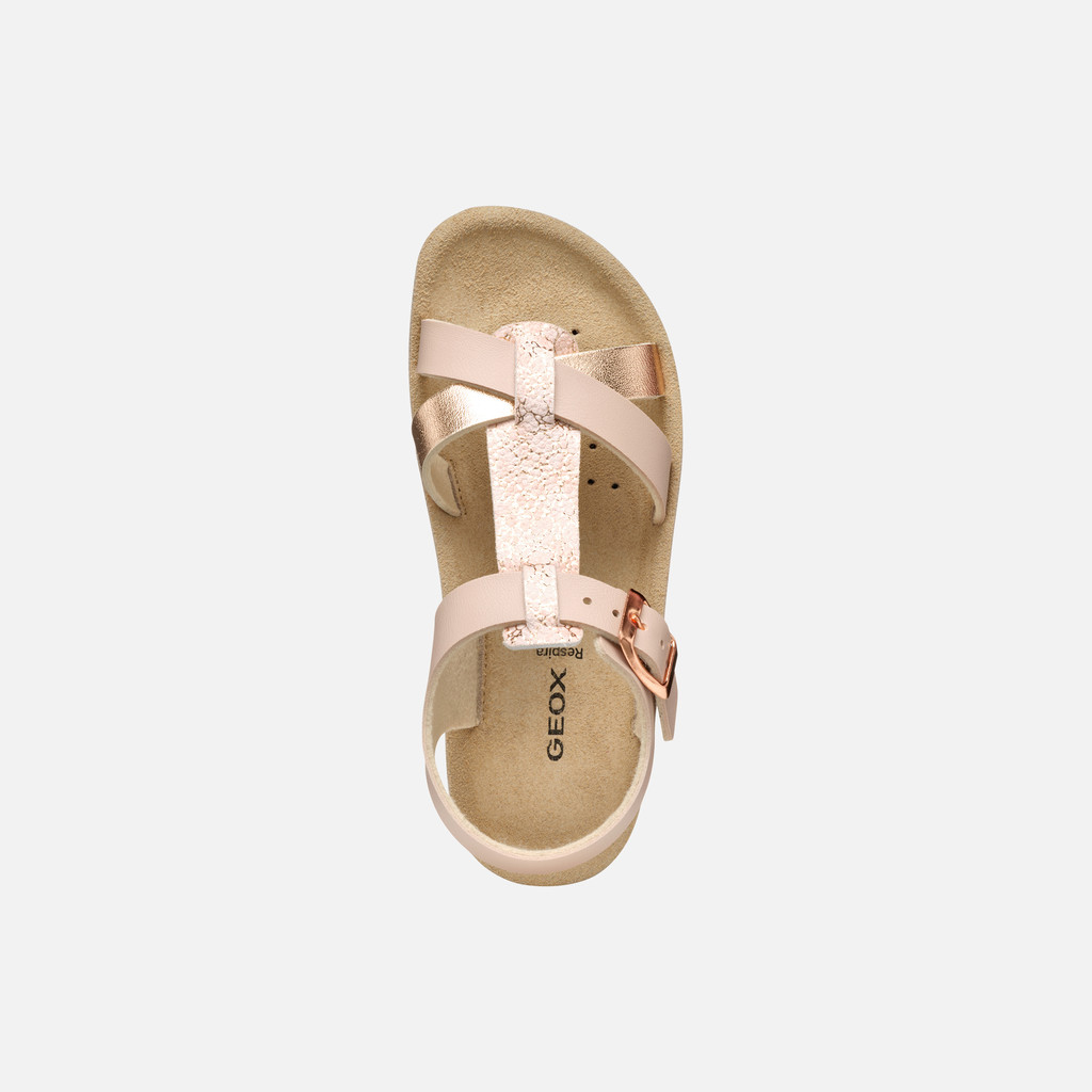 Open sandals SANDAL COSTAREI GIRL Light rose/Rose gold - image number 5 | GEOX