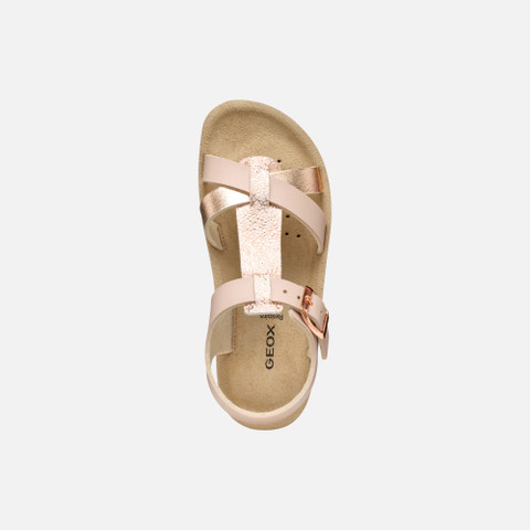 Open sandals SANDAL COSTAREI GIRL Light rose/Rose gold - image number 5 | GEOX