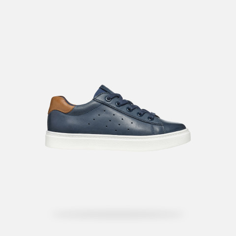 Low top sneakers NASHIK BOY Navy/Brown - image number 1 | GEOX