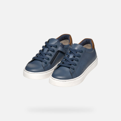 Low top sneakers NASHIK BOY Navy/Brown - image number 7 | GEOX