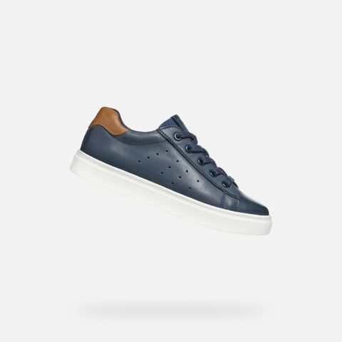 Low top sneakers NASHIK BOY Navy/Brown - image number 0 | GEOX