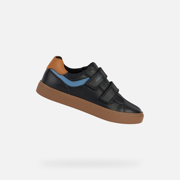 Velcro shoes NASHIK BOY Black/Light Blue | GEOX