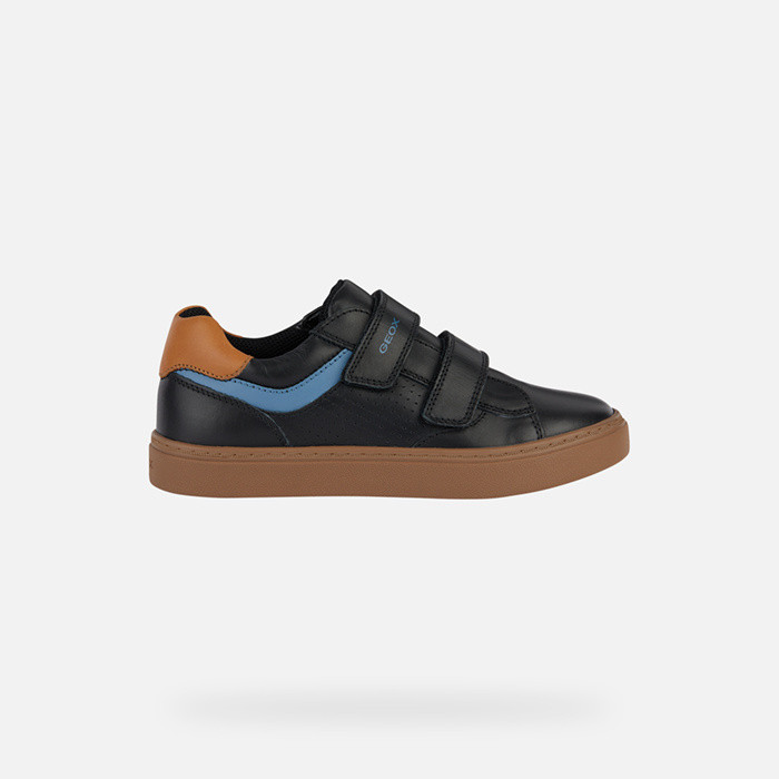 Sneakers with straps NASHIK BOY Black/Light Blue | GEOX
