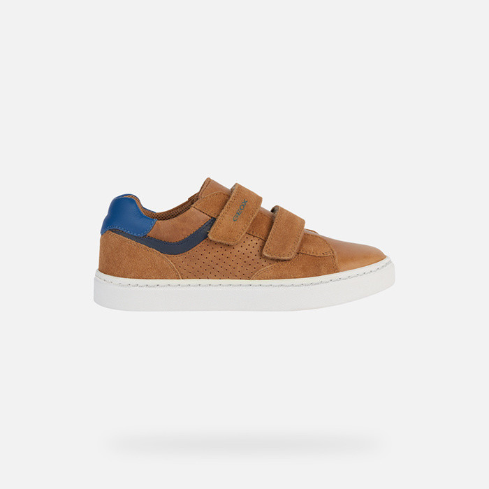 Sneakers with straps NASHIK BOY Lt Brown/Navy | GEOX