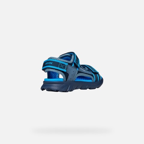Sandals with straps SANDAL AIRADYUM   JUNIOR Navy/Light Blue - image number 4 | GEOX