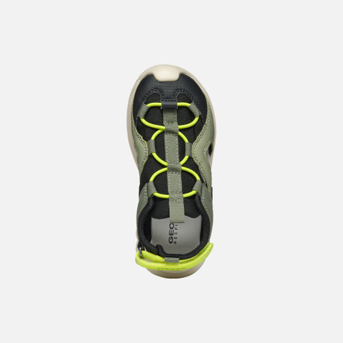 closed toe sandals SANDAL AIRADYUM BOY Military/Lime - image number 5 | GEOX
