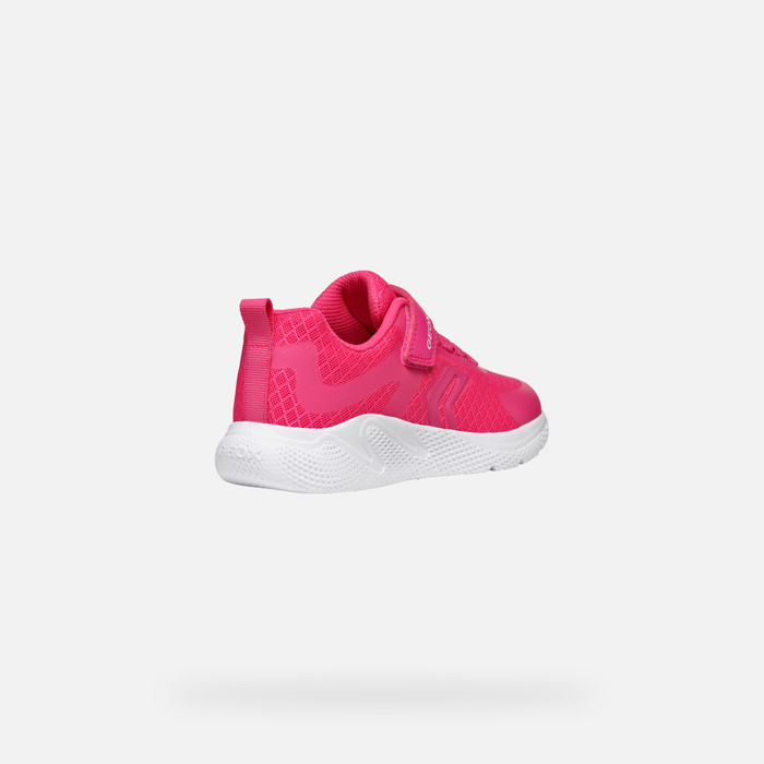 Geox LOW SPRINTYE - Chaussures premiers pas - white/fuchsia/blanc 