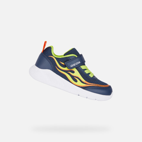 Geox® SPRINTYE: Junior Boy's navy Velcro Shoes | Geox®