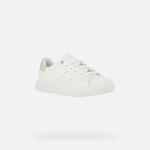 Low Top Sneakers NETTUNO GIRL White/Silver - image number 2 | GEOX