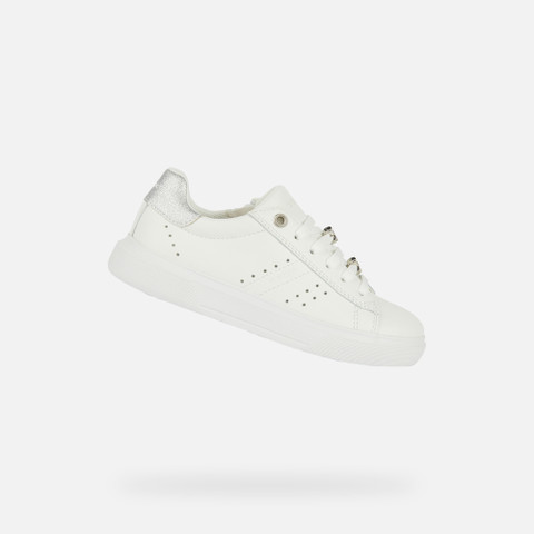 Low Top Sneakers NETTUNO GIRL White/Silver - image number 0 | GEOX