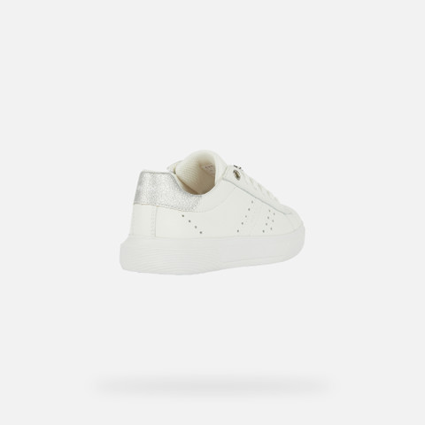 Low Top Sneakers NETTUNO GIRL White/Silver - image number 4 | GEOX