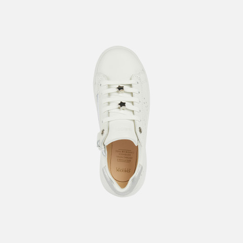 Low Top Sneakers NETTUNO GIRL White/Silver - image number 5 | GEOX