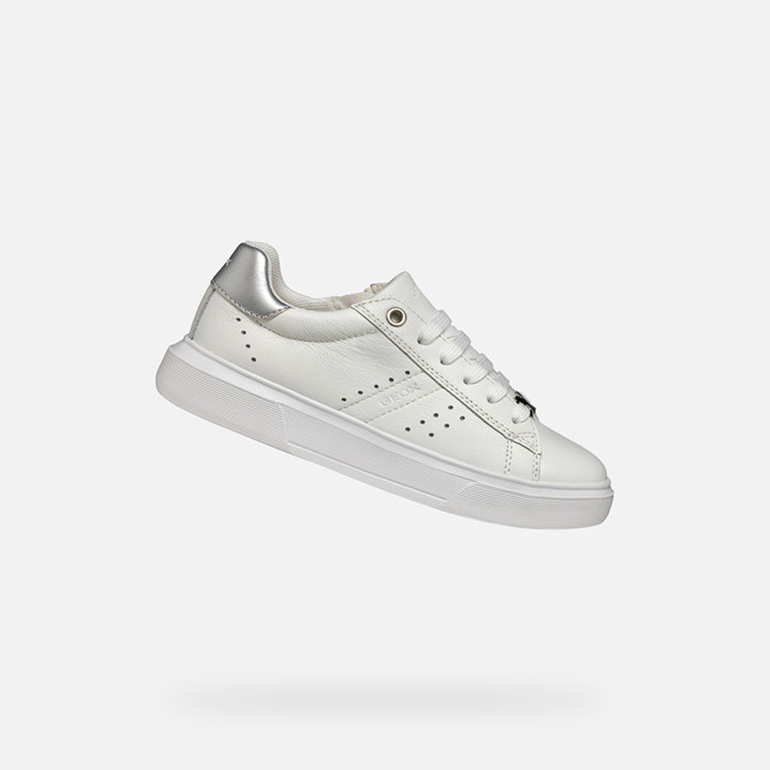 Low top sneakers NETTUNO GIRL White/Silver | GEOX