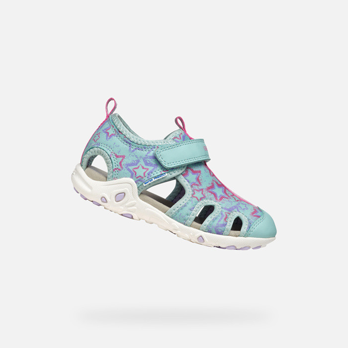 Closed toe sandals SANDAL WHINBERRY   GIRL Sea Green/Lilac | GEOX
