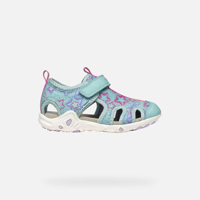 Closed toe sandals SANDAL WHINBERRY   GIRL Sea Green/Lilac | GEOX