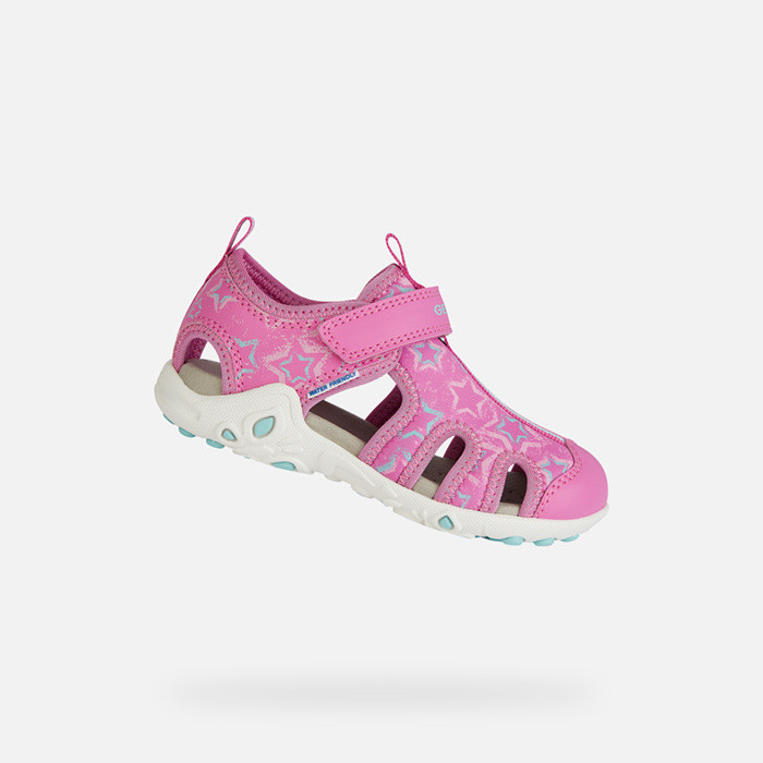 Closed toe sandals SANDAL WHINBERRY   GIRL Fuchsia/Aqua | GEOX