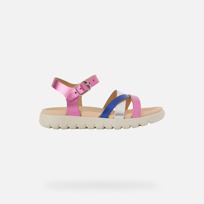 Open sandals SANDAL SOLEIMA GIRL Fuchsia/Royal | GEOX