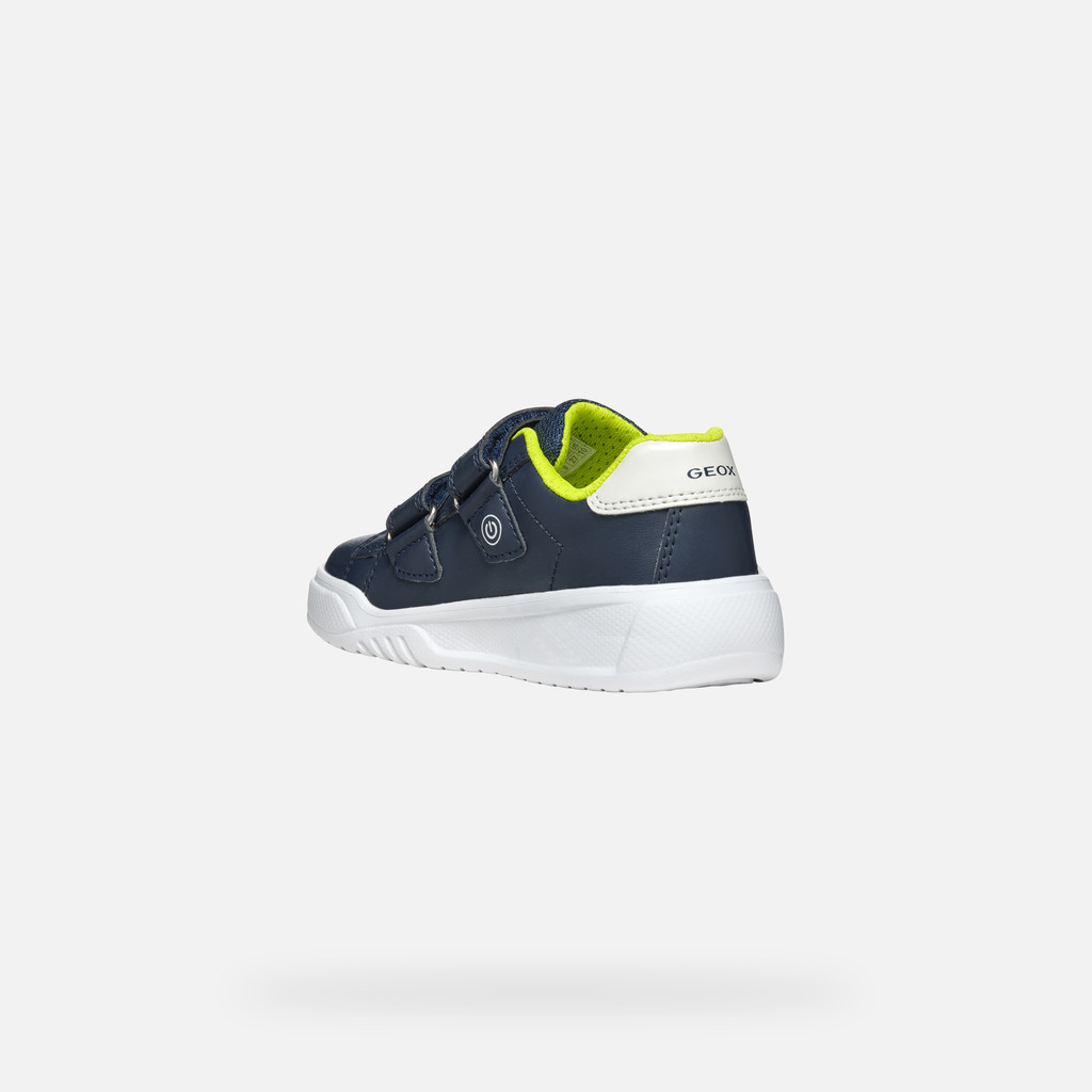Shoes with lights ILLUMINUS BOY Navy/Lime - image number 3 | GEOX