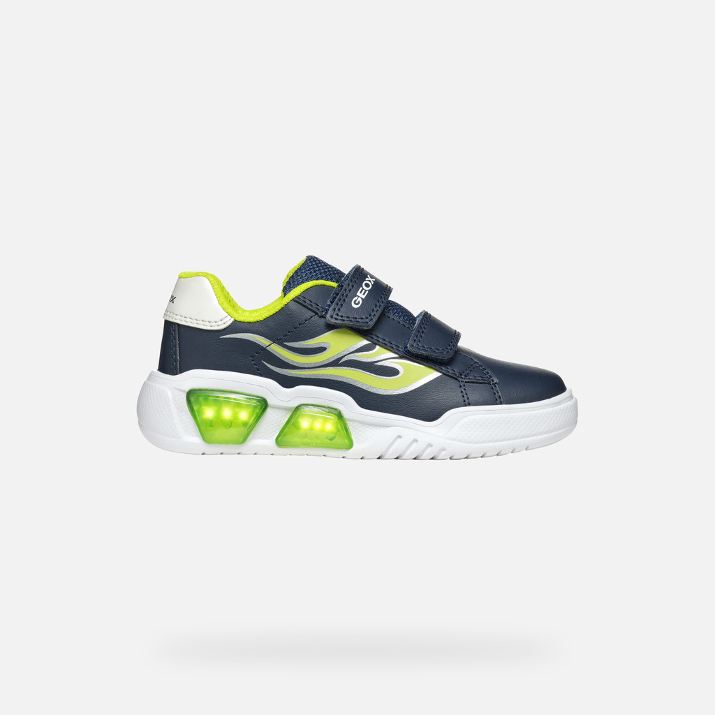 anoimoページ Geox® ILLUMINUS: Junior Boy's navy Shoes With Lights | Geox®