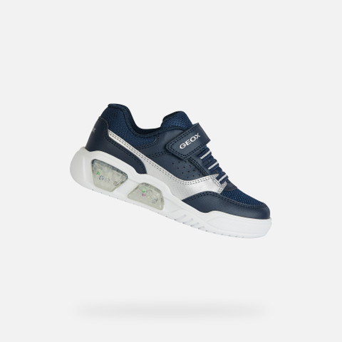 Shoes with lights ILLUMINUS JUNIOR Navy/Silver - image number 0 | GEOX